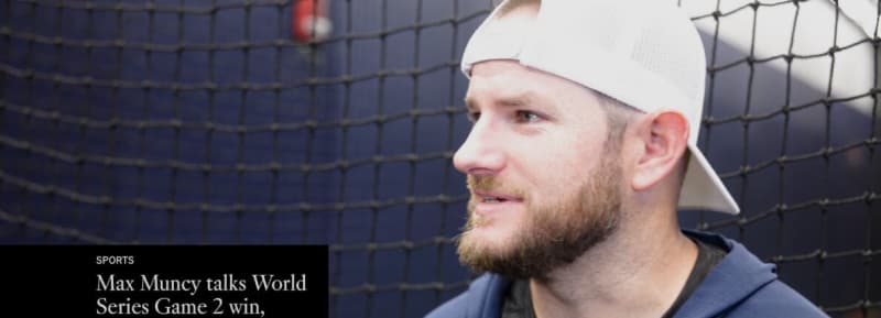 Max Muncy discusses World Series Game 2 win.